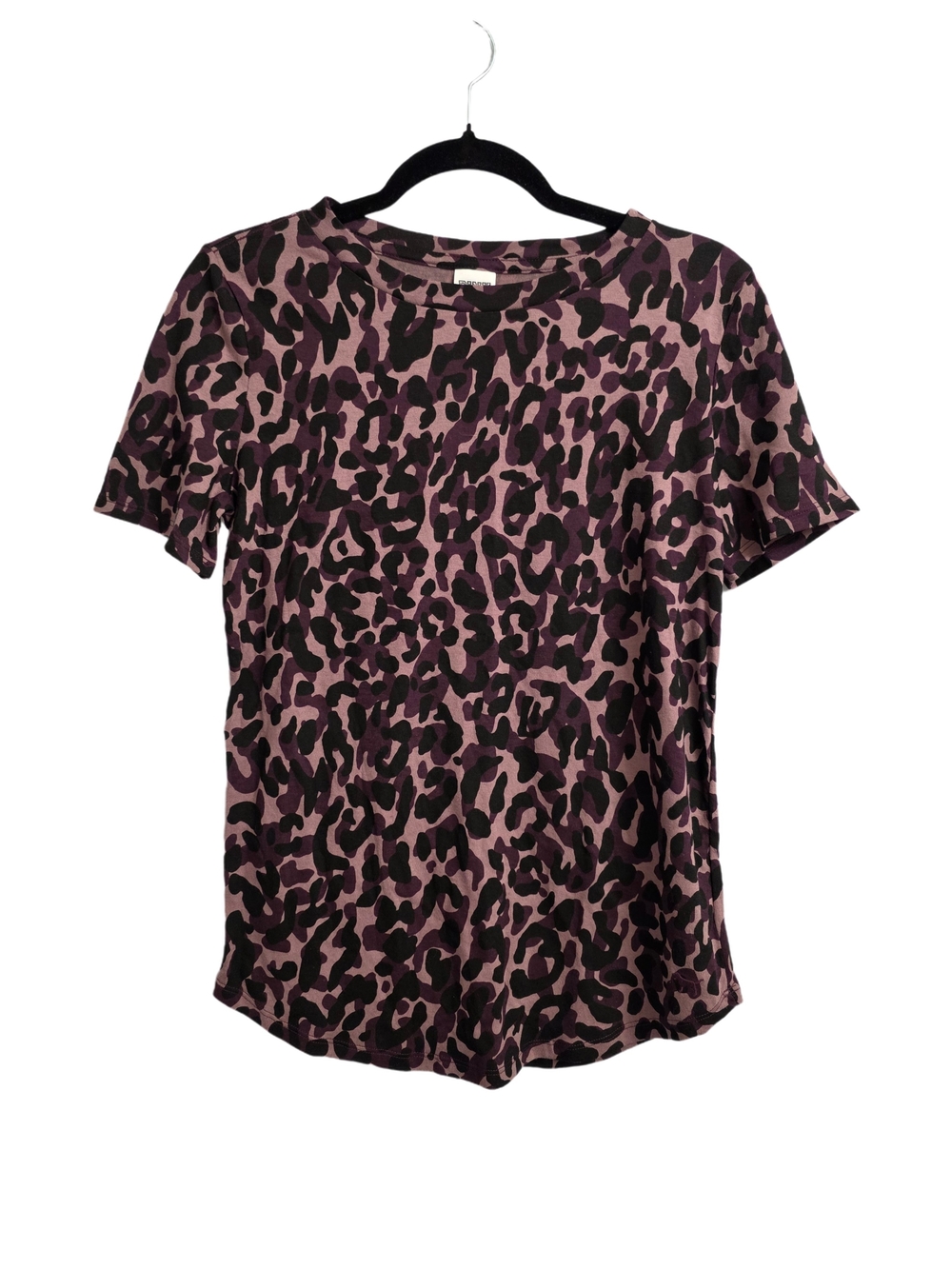 PINK Victoria's Secret Mauve and Black Leopard Short Sleeve Tee Size Small NWT